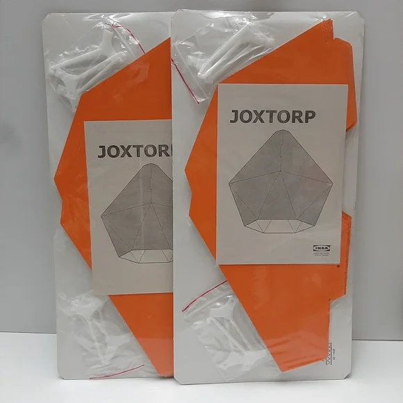 ๐ New - IKEA 2X JOXTORP Lampshade Geo Origami Prism Design Orange - Picture 3 of 6